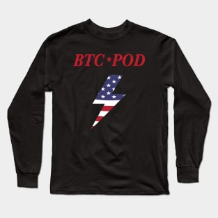 BTC USA BOLT - RED WRITING Long Sleeve T-Shirt